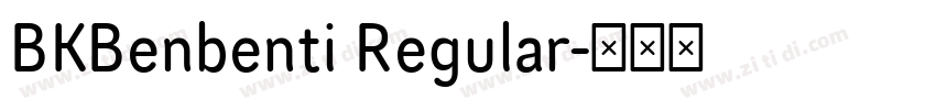 BKBenbenti Regular字体转换